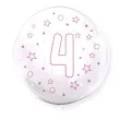 balon foliowy cyfra 4 rozowa transparentny tuban 18 orb
