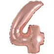 balon foliowy cyfra 4 rozowe zloto 15 dgt