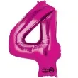 balon foliowy cyfra 4 rozowy amscan 34 dgt