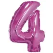 balon foliowy cyfra 4 rozowy godan 14 dgt