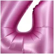 balon foliowy cyfra 4 rozowy satynowy godan 30 dgt