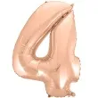 balon foliowy cyfra 4 rozowy zloty godan 45 dgt