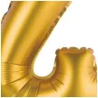 balon foliowy cyfra 4 satynowa zloty godan 14 dgt