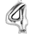 balon foliowy cyfra 4 srebrny amscan 34 dgt