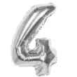 balon foliowy cyfra 4 srebrny boland 14 dgt