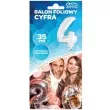 balon foliowy cyfra 4 srebrny godan 14 dgt