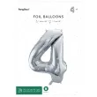 balon foliowy cyfra 4 srebrny partydeco 34 dgt