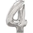 balon foliowy cyfra 4 srebrny qualatex 41 dgt