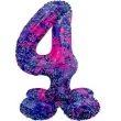 balon foliowy cyfra 4 stojaca galaxy splash folat 17 dgt