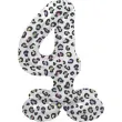 balon foliowy cyfra 4 stojaca panterka folat 17 dgt