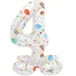 balon foliowy cyfra 4 stojaca party folat 17 dgt