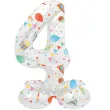 balon foliowy cyfra 4 stojaca party folat 28 dgt