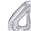 balon foliowy cyfra 4 stojaca srebrny partydeco 27 dgt