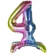 balon foliowy cyfra 4 stojaca teczowa arpex 16 dgt