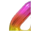 balon foliowy cyfra 4 stojaca teczowy godan 29 dgt