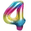 balon foliowy cyfra 4 teczowy godan 34 dgt