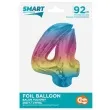 balon foliowy cyfra 4 teczowy godan 36 dgt