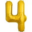 balon foliowy cyfra 4 zloty northstar balloons 34 dgt