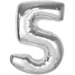 balon foliowy cyfra 5 beauty charm srebrny godan 36 dgt