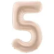 balon foliowy cyfra 5 bezowy ciemny partydeco 34 dgt