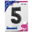 balon foliowy cyfra 5 czarny grabo 26 dgt