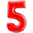balon foliowy cyfra 5 czerwony grabo 26 dgt