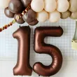 balon foliowy cyfra 5 dekoracja na urodziny brazowy matowy 34 dgt
