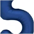 balon foliowy cyfra 5 dekoracja na urodziny granatowy matowy 34 dgt