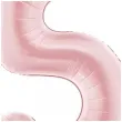 balon foliowy cyfra 5 dekoracja na urodziny rozowy matowy 34 dgt
