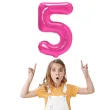 balon foliowy cyfra 5 fuksja partypal 16 dgt