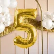 balon foliowy cyfra 5 jasnozloty partydeco 34 dgt