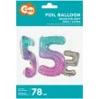 balon foliowy cyfra 5 kosmos teczowy godan 31 dgt