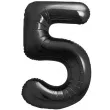balon foliowy cyfra 5 matowa czarny godan 33 dgt