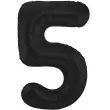 balon foliowy cyfra 5 metaliczny mat czarny folat 34 dgt