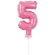 balon foliowy cyfra 5 micro 5 godan rozowa