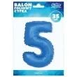balon foliowy cyfra 5 niebieski godan 14 dgt