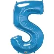 balon foliowy cyfra 5 niebieski qualatex 44 dgt