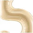 balon foliowy cyfra 5 pastel bezowy partydeco 34 dgt