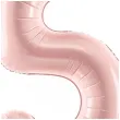 balon foliowy cyfra 5 pastel rozowy jasny partydeco 34 dgt