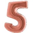 balon foliowy cyfra 5 rozowe zloto grabo 26 dgt