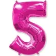 balon foliowy cyfra 5 rozowy flexmetal 34 dgt