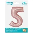 balon foliowy cyfra 5 rozowy matowy godan 30 dgt
