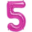balon foliowy cyfra 5 rozowy oem 38 dgt