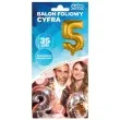 balon foliowy cyfra 5 satynowa zloty godan 14 dgt