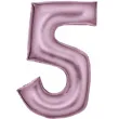 balon foliowy cyfra 5 satynowy rozowy amscan 34 dgt