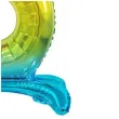 balon foliowy cyfra 5 stojaca teczowy godan 29 dgt