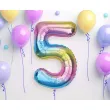 balon foliowy cyfra 5 teczowy godan 34 dgt