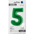 balon foliowy cyfra 5 zielony grabo 14 dgt