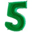 balon foliowy cyfra 5 zielony grabo 40 dgt