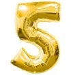 balon foliowy cyfra 5 zloty amscan 34 dgt